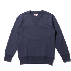 The Real McCoy's Loopwheel Crewneck Sweatshirt Navy