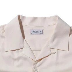 The Real McCoy's Open Collar Rayon Shirt Ecru