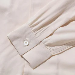 The Real McCoy's Open Collar Rayon Shirt Ecru