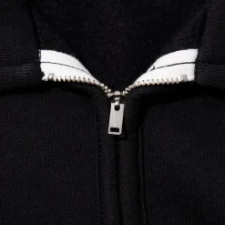 The Real McCoy's 10.oz Loopwheel 1/4 Zip Sweatshirt Black