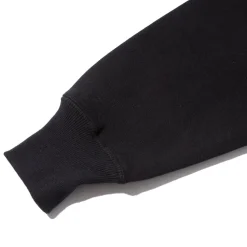 The Real McCoy's 10.oz Loopwheel 1/4 Zip Sweatshirt Black