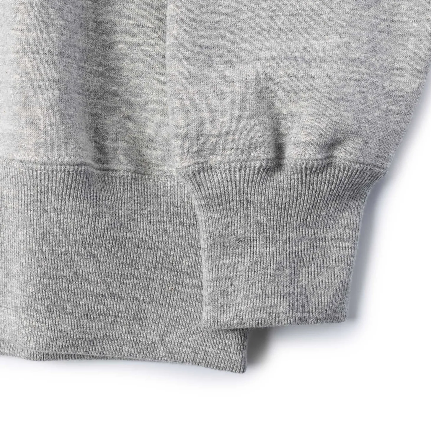 The Real McCoy's 10.oz Loopwheel 1/4 Zip Sweatshirt Grey