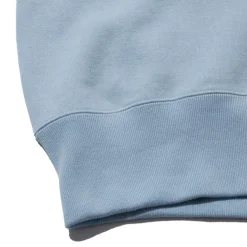 The Real McCoy's 10.oz Loopwheel 1/4 Zip Sweatshirt Saxe Blue