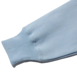 The Real McCoy's 10.oz Loopwheel 1/4 Zip Sweatshirt Saxe Blue