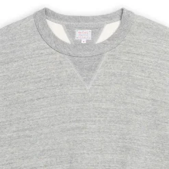 The Real McCoy's 10.oz Loopwheel Sweatshirt Grey