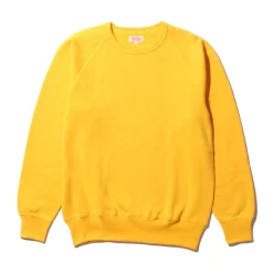 The Real McCoy's 9.oz Loopwheel Raglan Sleeve Sweatshirt Yellow