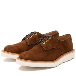 Tricker's For Clutch Cafe Daniel Derby Shoe Ridge Kudu Reverse Suede