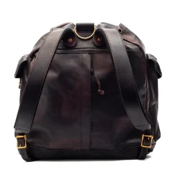 Vasco Leather Army Rucksack Black