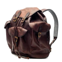 Vasco Leather Army Rucksack Brown