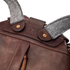 Vasco Leather Army Rucksack Brown