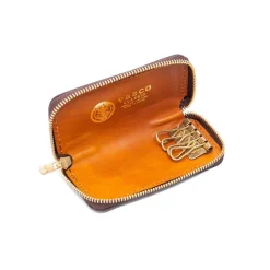 Vasco Leather Voyage Round Zip Key Case Cortesia