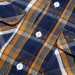 Warehouse & Co Lot. 3104B Flannel Shirt 1-Navy