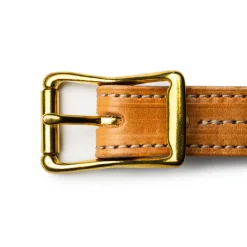 Yuketen 1" Triple Stitch Belt Russet w/Natural Stitch