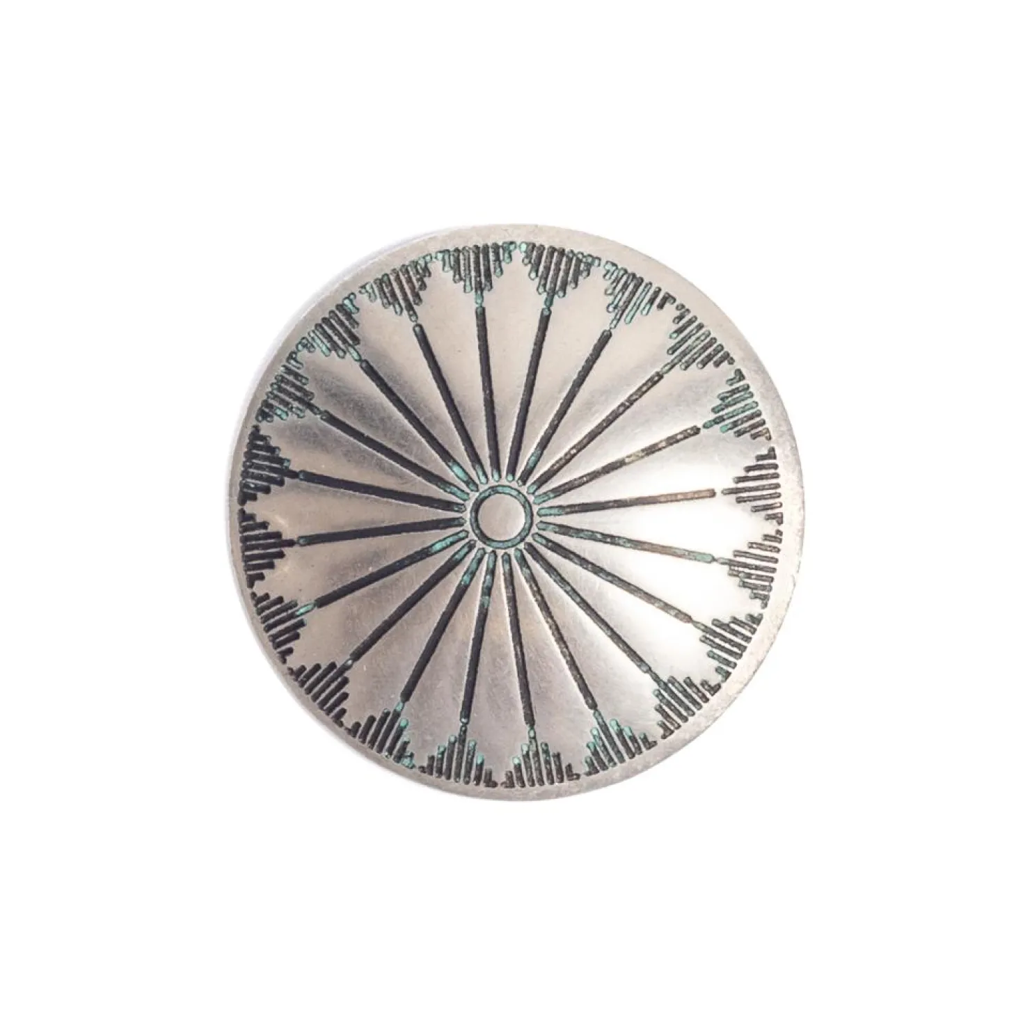 Yuketen Nickel Silver Concho Pin 1 (1.5")